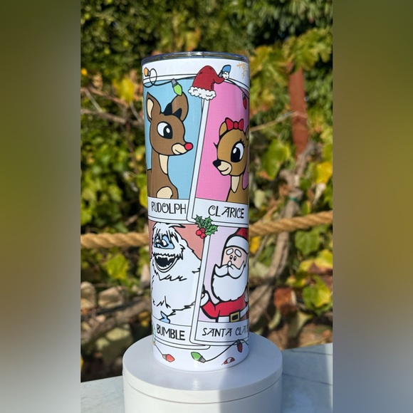 Rudolph the Red Nosed Reindeer 20oz tumbler - Picture 4 of 6